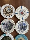 Vintage Lot Of 12 Casino Gaming Poker Chips Las Vegas Atlantic City Rare Inv P6