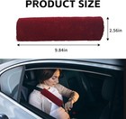 2pcs Car Seat Belt Pads Shoulder Cover  Soft Plush Auto Seat B Color  Wine Red