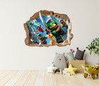 Ninja Samurai Wall Decal - Ninja Wall Sticker 3d For Kids Room Nursery Decor