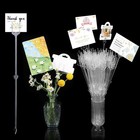 240 Pcs Clear Floral Card Holder Picks - 12 6  Plastic Sticks For Bouquets  Phot