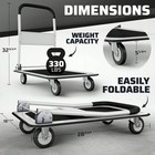 330 Lbs Foldable Push Cart Dolly Heavy Duty Platform Hand Truck Moving Flatbed