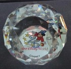 Vtg 1997 Swarovski Crystal Walt Disney World 25th Anniversary Paperweight  mickey