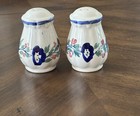 Designpac Inc  Vintage Salt   Pepper Set  Blue Floral Design