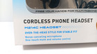 Plantronics M214c Cordless Phone Headset Black Noise Canceling New Open Box