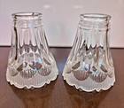2 Frosted Glass Sconce Lamp Shades     Scallop Edge     Ceiling Fan Replacement