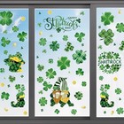 9 Sheets St Patrick s Day Window Clings  118pcs Gnome Shamrock Window Stickers