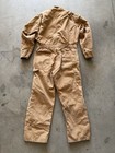 Dickies Men   s Tan Insulated Duck Canvas Cotton Zip Front Mechanic Work Coveralls