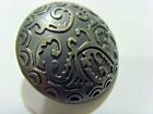 Vintage 32 Mm Large Metal Dome Botanical Floral Motif Collector Button 51276 