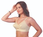 Padded Bullet Bra Organic Cotton - Vintage Retro Bra  plus Size Available  Beige