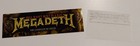 Megadeth Promo Sticker The Compete Re-issues 2004   Contest Entry Form