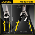 10 Inch Aviation Tin Snips Straight  Heavy Duty Cut Metal Shears For Sheet Metal