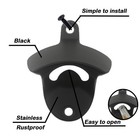 Luwanburg Stainless Wall Mount Beer Bottle Opener Screw In Cap Black