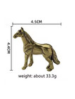 Brass Horse Figurine Small Animal Statue Table Office Home Decoration Toy Gifts