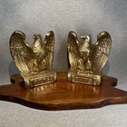 Vintage American Bald Eagle  1776  Cast Brass Bookends Matched Pair