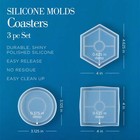 Resin Silicone Coaster Mold Set  Set Of 3