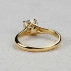 2 Ct Round Genuine Moissanite Solitaire Engagement Ring Solid 10k Yellow Gold