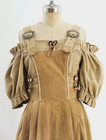 Landhausemode Natural Life German Suede Buckled Dirndl Jumper Beige Suede Dress