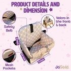 Baby Shopping Cart Cover And High Chair Protector - Beige Checkered Design