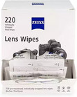 Zeiss Pre Moistened Lens Wipes Eyeglass Camera Cleaning Individual Wrap 220 Coun
