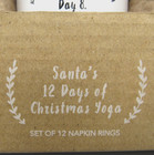 Magenta Santa   s 12 Days Of Christmas Yoga Ceramic Napkin Rings Set Of 12