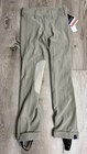 Irideon Kids Cadence Knee Patch Breeches Equestrian Khaki Stretch Size M New