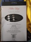 Killer Legs Queen Size Fishnet Pantyhose Chevron Polka Dot Black Nylon Spandex