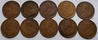 Lot Of 10 Canada Large Cents 1911-1920 - Xf au Details  Ten Canadian 1c Coins