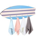 Surfboard Wall Hooks Surfboard Pool Towel Hooks Wooden Ornament Hooks With 4 