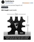 Franklin Sports Lacrosse Goal Shooting Target 6   x6    Read Description 