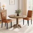 Upholstered Dining Chairs Set Of 2 Modern Leather Parsons Kitchen Chairs W 