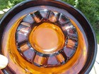 Ex Rare Depression Era Dark Root Beer Amber Glass Cigar Cigarette Bar Ashtray