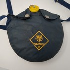 Vintage Boy Scouts Canteen Aluminum With Cap Chain Bag Camping Gear Regal J9a