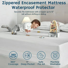 Mattress Encasement Waterproof Protector Zippered Deep Pocket Bed Bug Protector