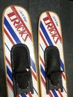 Vtg Cut N Jump Trick Water Skis Wood Ts360 41   white Boating Painted Lake House
