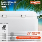 Neverbreak  parts - Igloo Cooler Hinges  white  - 3 Pk With Screws