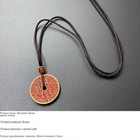Bronze Amulet Pendant Taoist Knot Peace Pendant Cinnabar Necklace