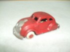 Vintage Hubley Cast Iron Chrysler Airflow Coupe Toy Car W metal Tires-used