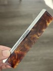 Antique Vintage Tortoise Shell Sterling Silver Dressing Comb U s a 