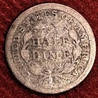 1855 W  Arrows Seated Liberty Half Dime - Us Coin - Silver