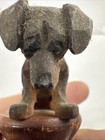 Vintage  Mechanical Bottle Stopper     Carved Dog