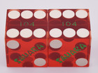 Sahara Casino Las Vegas Matching Number Green Logo Dice Pair Polished