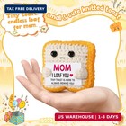 Mothers Day Pun Gift For Mom From Daughter Son- Handmade Cute Loaf Crochet Toast