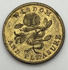 Whist Gaming Token Brass Keep Your Temper Wisdom Pleasure Rare Die Pairing