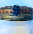 Antique Vintage Solid Wood Pakistani Afghani Brass Copper  Engraved Jewelry Box