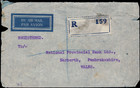 1934 Bahrain Registered Airmail Cover To Marberth  South Wales