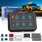 Rgb 6 Gang On off Switch Panel 12 24v Led Light Circuit Relay System Car Marine