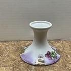 Vintage Lefton Candle Stick Holder Japan 3 5    Grape Leaf Hand Painted Gold Accen