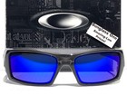 New Oakley Gascan Grey Smoke Polarized Galaxy Blue Mirror Sunglass 9014-e2