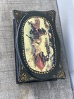 Vintage Russian Hand Painted crafted  Wooden Lacquer Trinket Box Horses Scene 5   