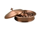 Communion Tray Including Center Bread Plate With A Cover - S  S   copper 